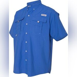 Columbia Short Sleeve Fishing Shirt - Royal Blue